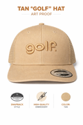 Sand “golf.” Hat